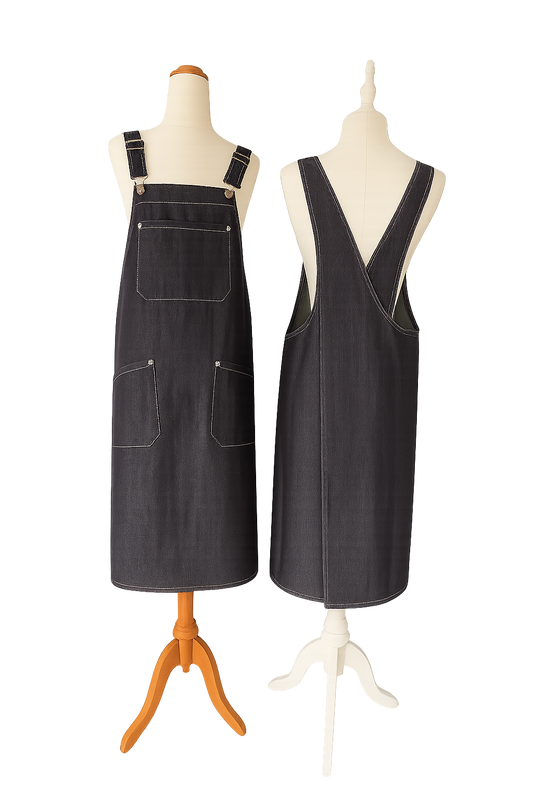 Denim Cross Back Apron