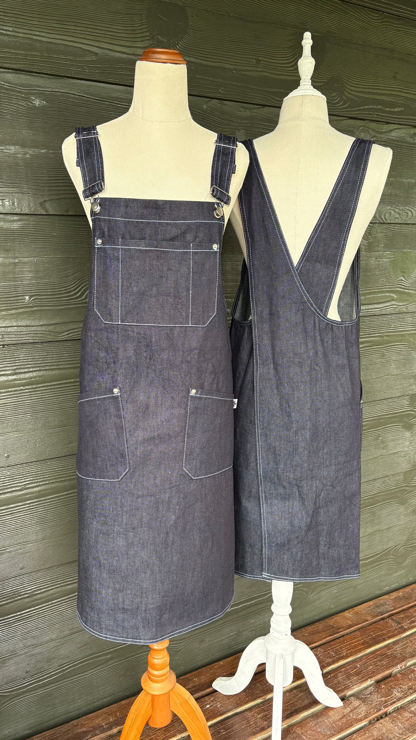 Denim Cross Back Apron