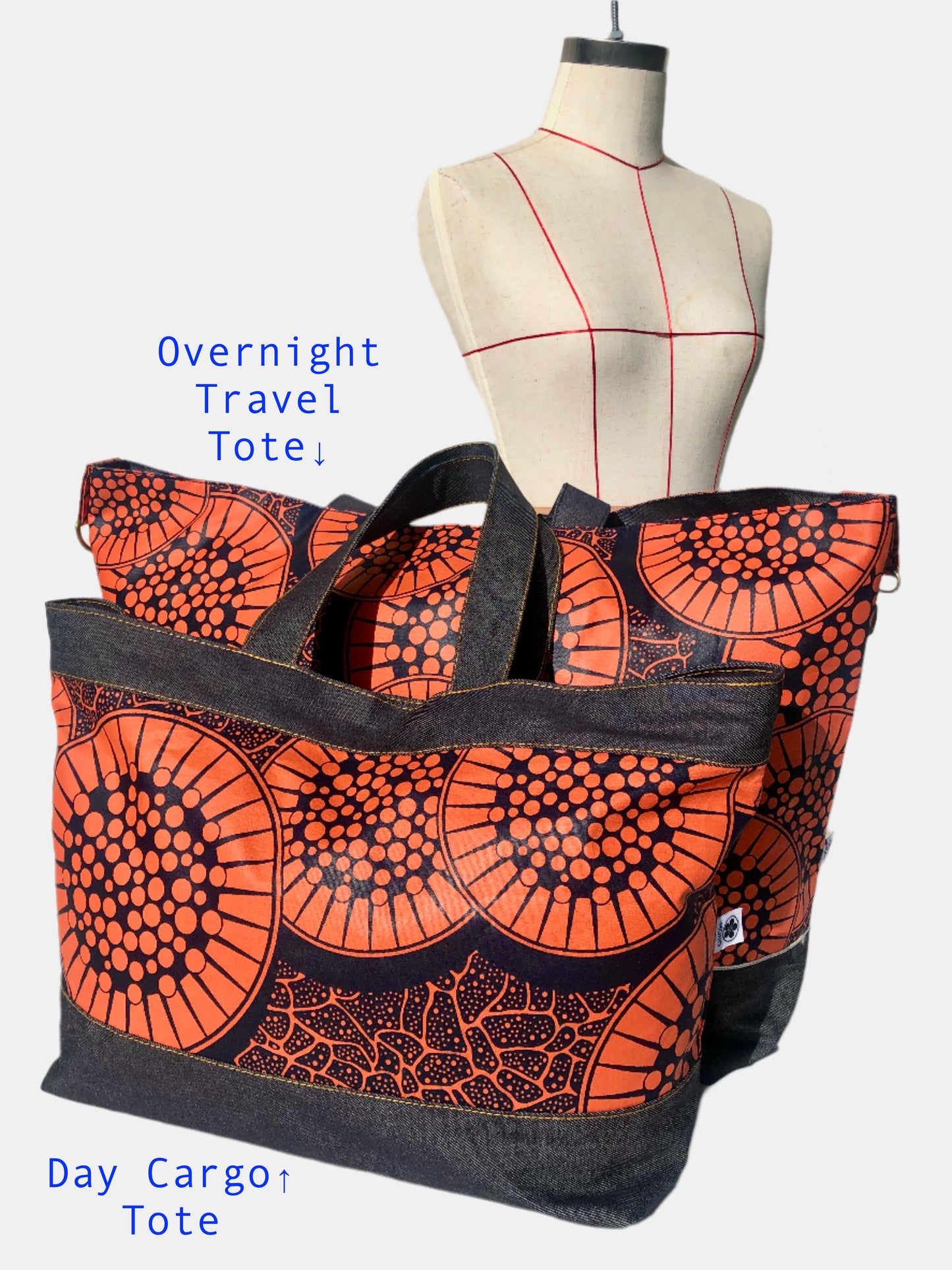 Overnight Travel Tote (Nairobi - Orange Citrus)