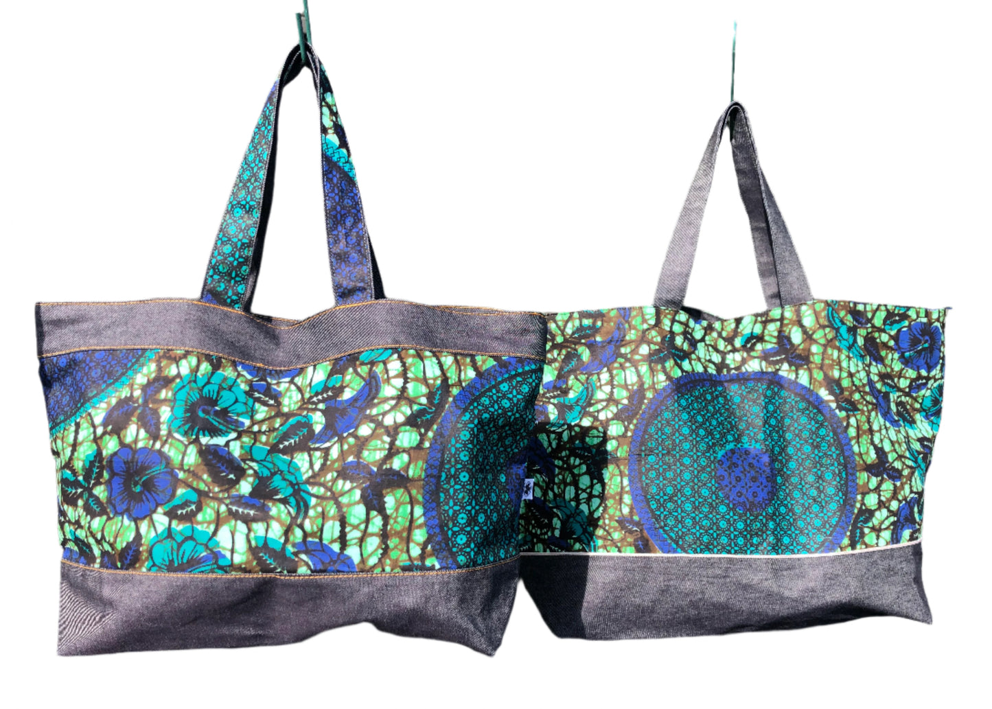 Day Cargo Tote (Accra - Green Hibiscus)