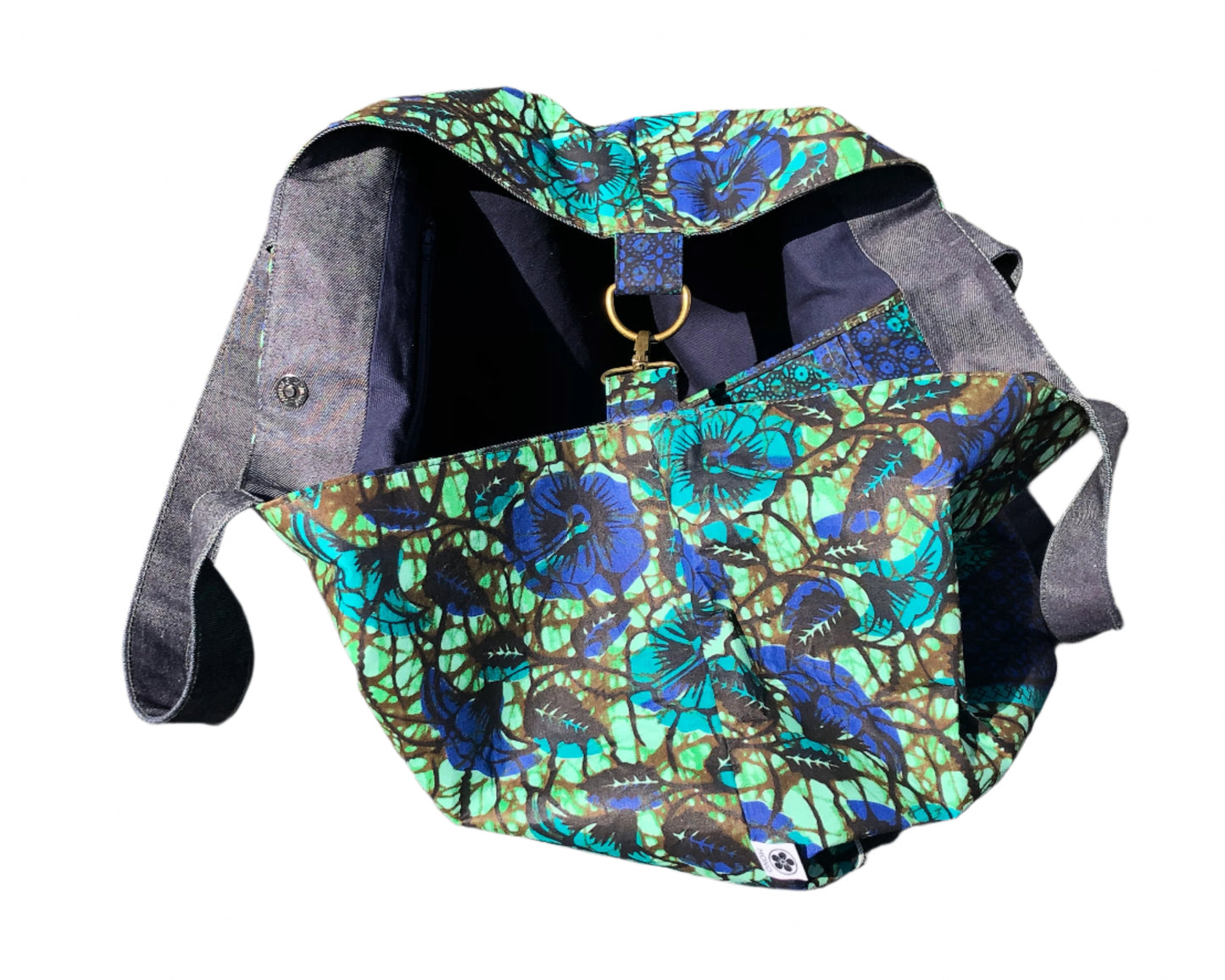 Overnight Travel Tote (Accra - Green Hibiscus)