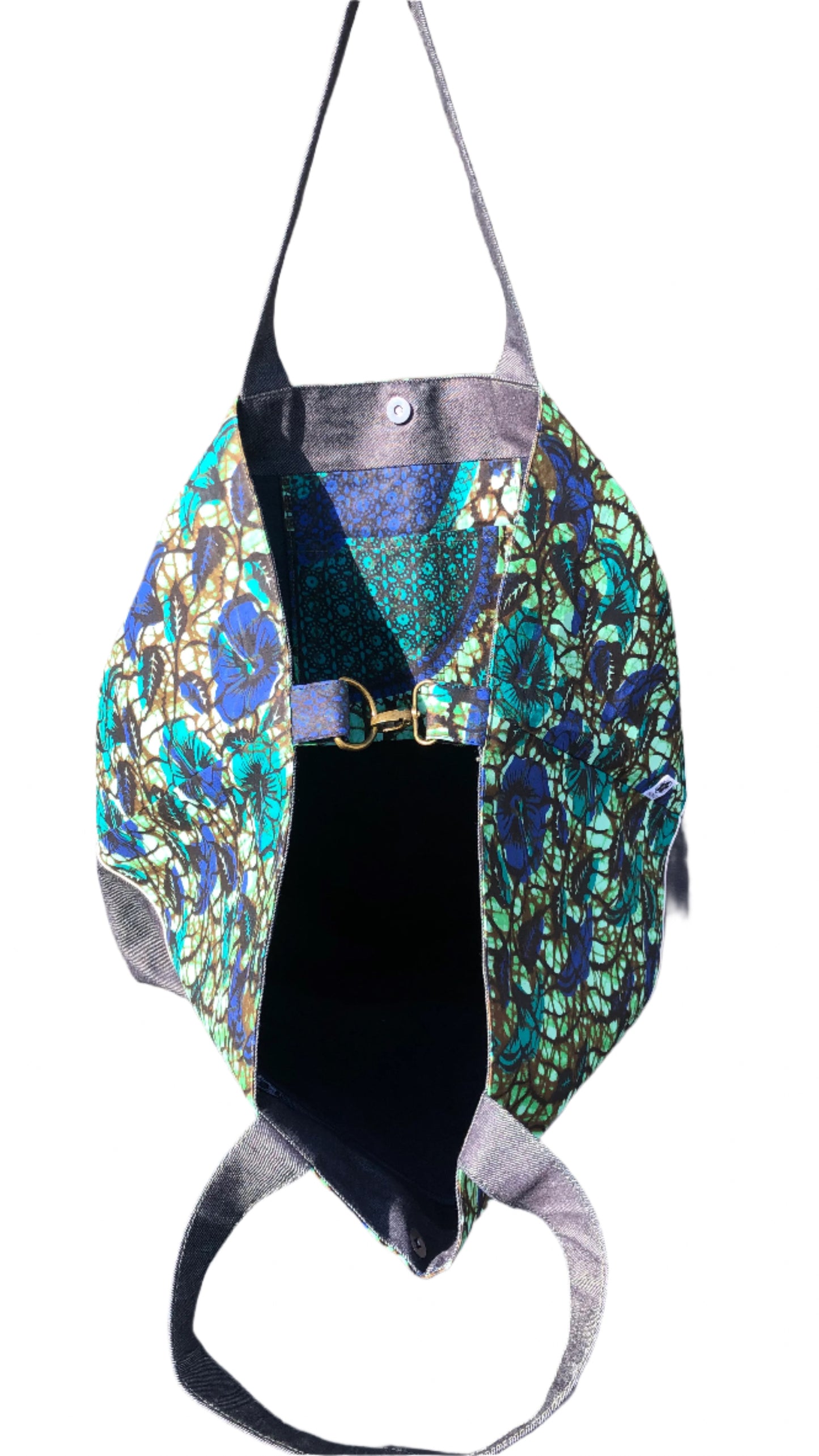 Overnight Travel Tote (Accra - Green Hibiscus)