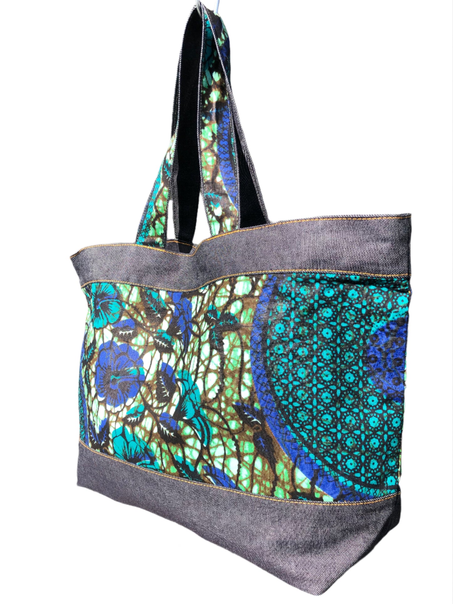 Day Cargo Tote (Accra - Green Hibiscus)