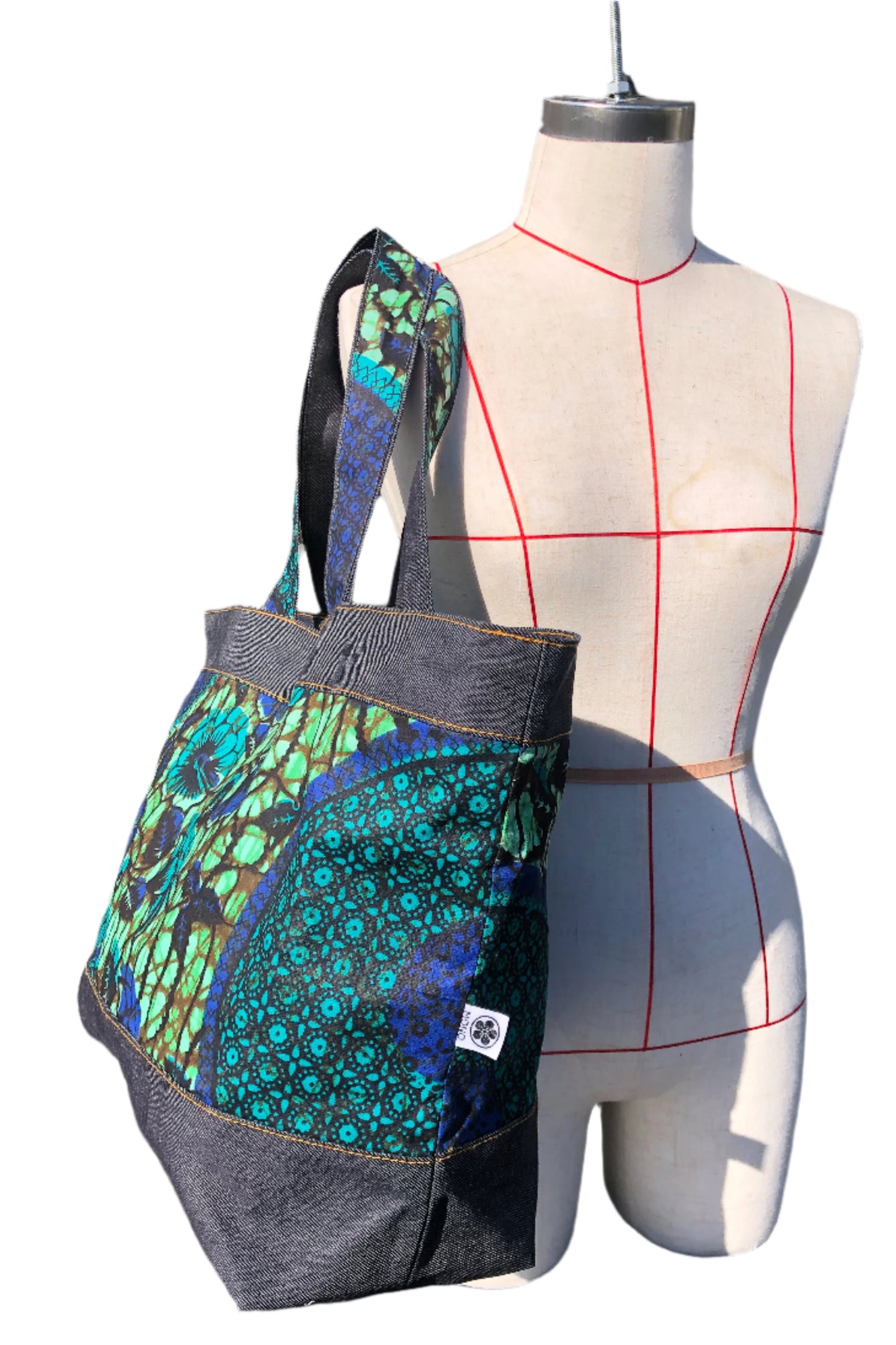 Day Cargo Tote (Accra - Green Hibiscus)