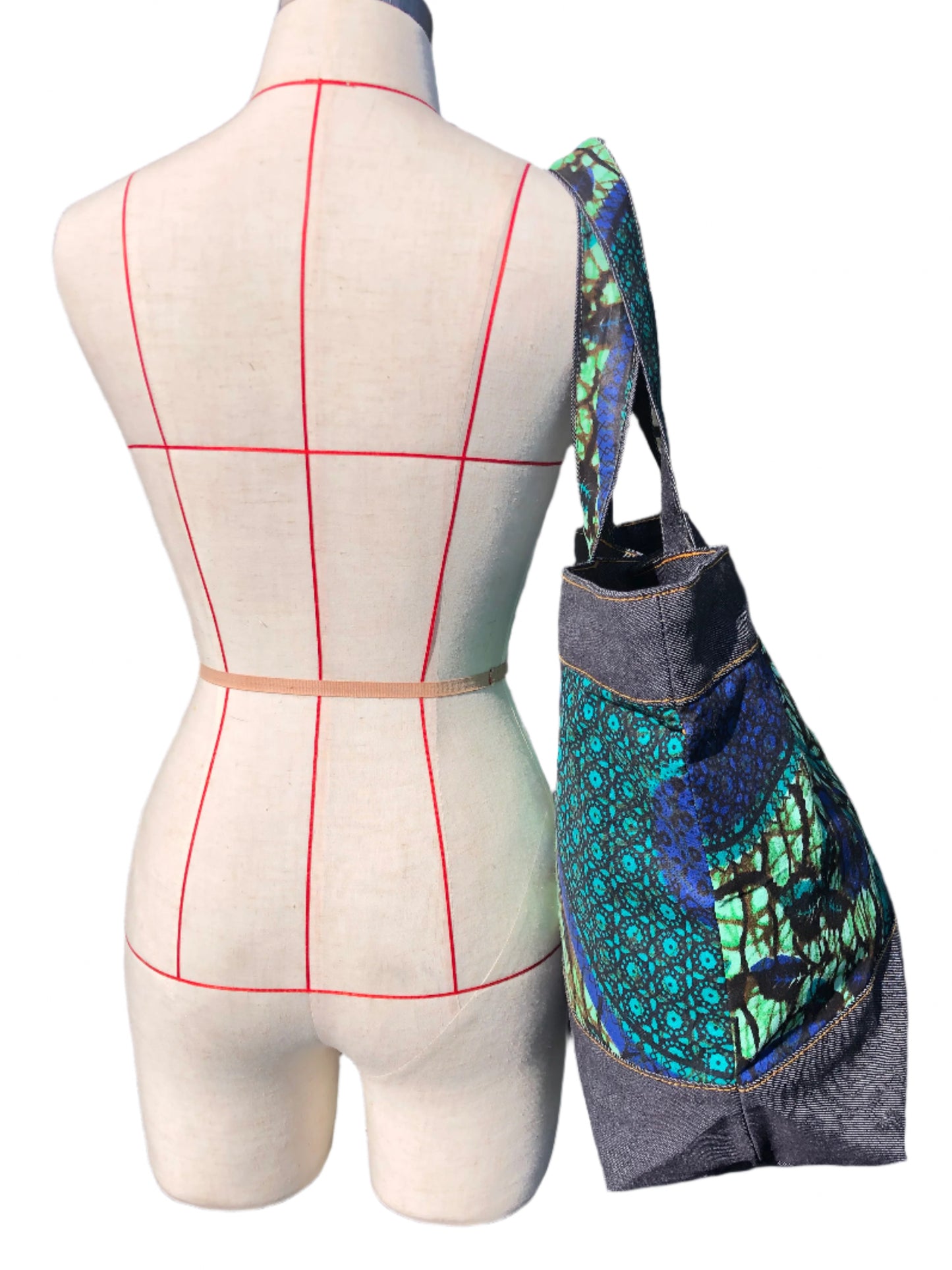 Day Cargo Tote (Accra - Green Hibiscus)