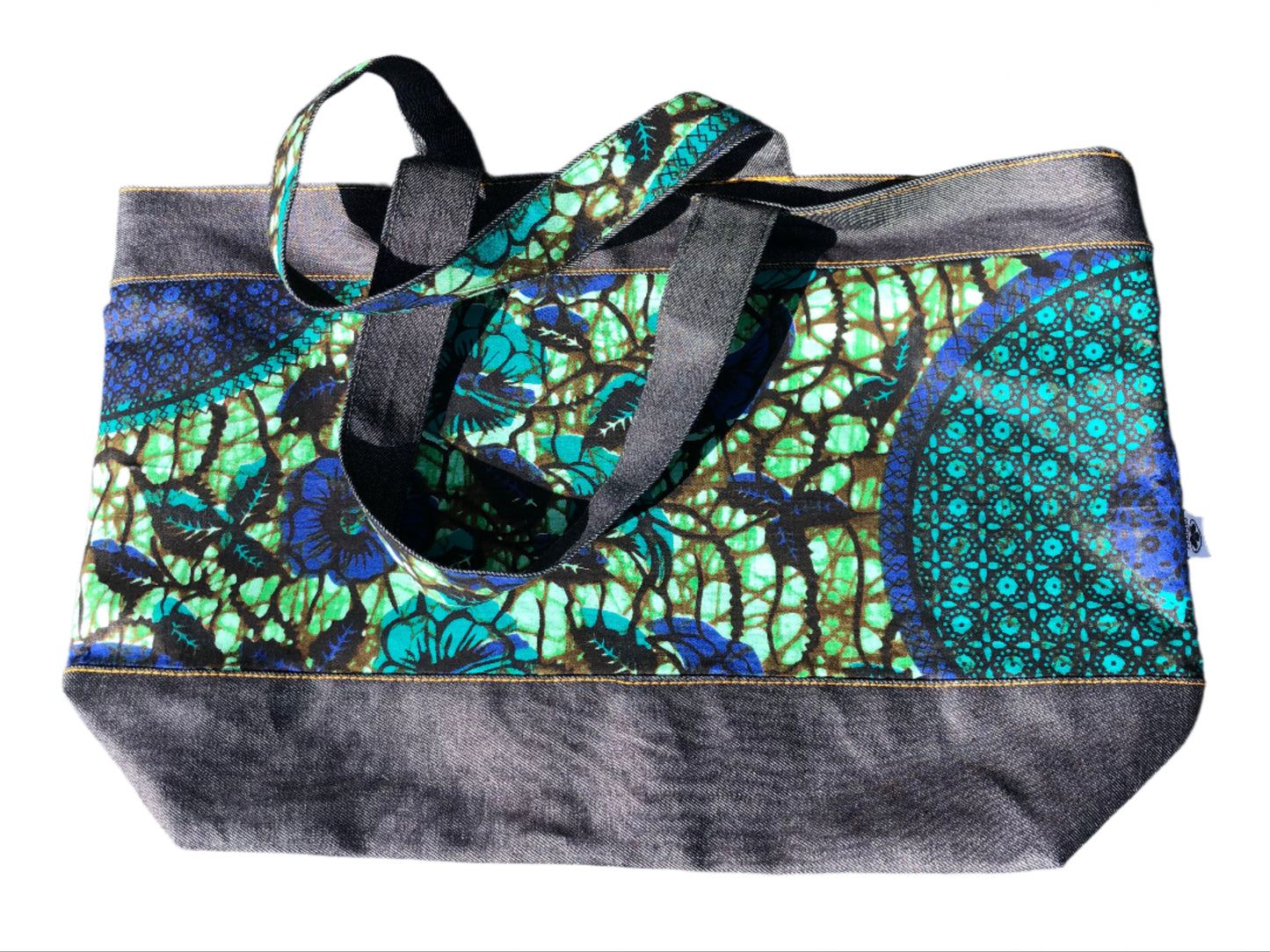 Day Cargo Tote (Accra - Green Hibiscus)