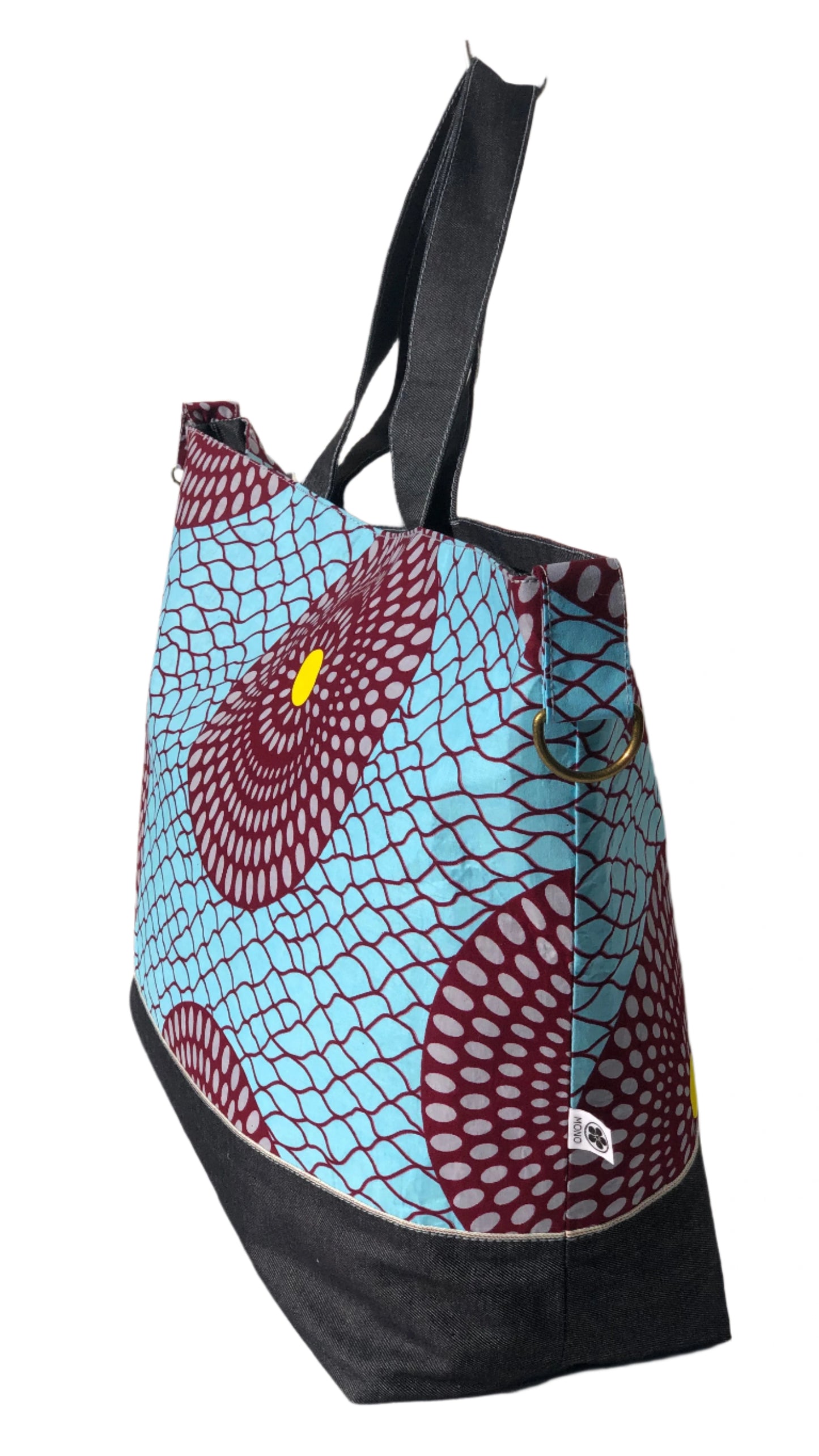 Overnight Travel Tote (Ankara Blue Circle)
