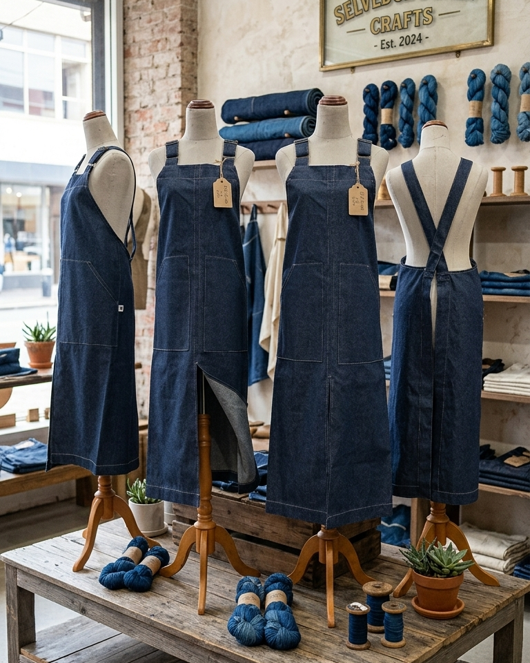 Denim Split Leg Apron