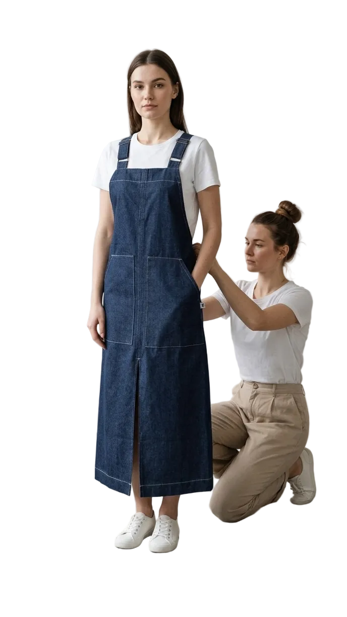Denim Split Leg Apron