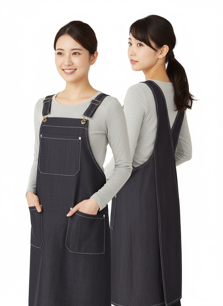 Denim Cross Back Apron