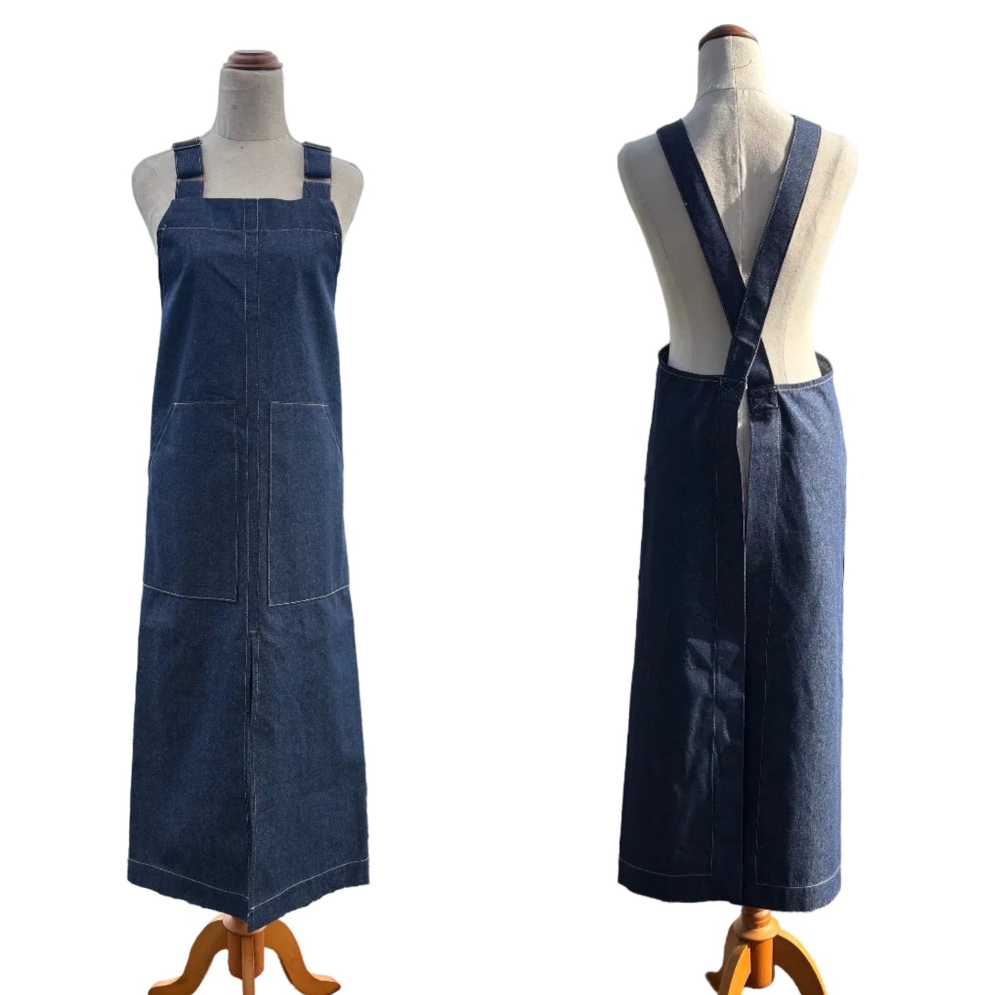 Denim Split Leg Apron