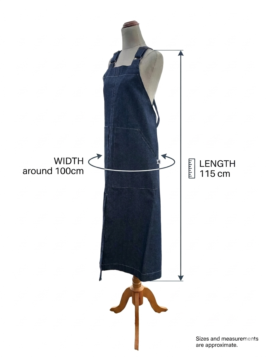 Denim Split Leg Apron